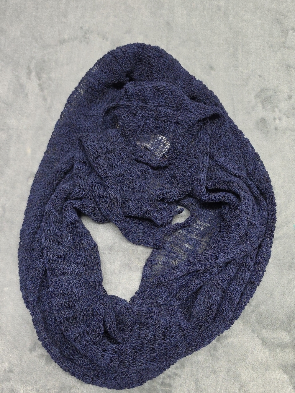 Coldwater Creek Navy Open-Knit Infinity Scarf